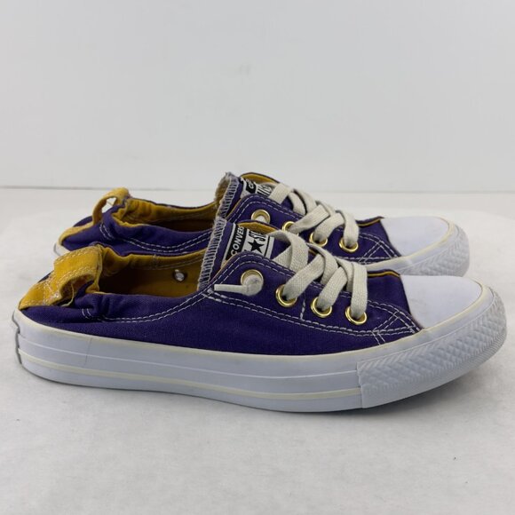 Converse Chuck Taylor All Star Shoreline Slip-On Low Top Sz W 6.5 Purple Gold - Picture 5 of 11